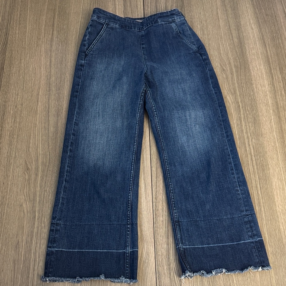 DL1961 High Rise Cropped Jeans Women’s 24 Side Zip Raw Hem
